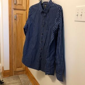 Claiborne Men long sleeve xxl slim fit blue plaid